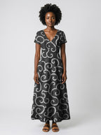 "Duara" Short Sleeve Maxi Dress