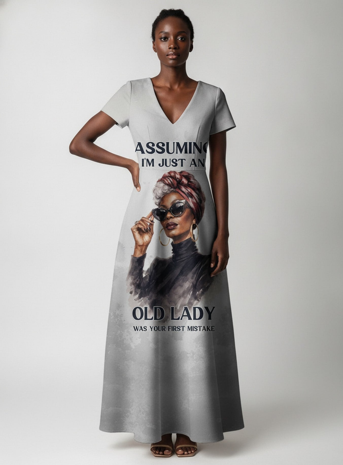 Seasoned Short Sleeve Maxi Dress