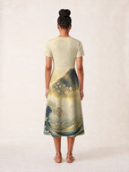"Wimbi" V Neck Midi Dress Promo