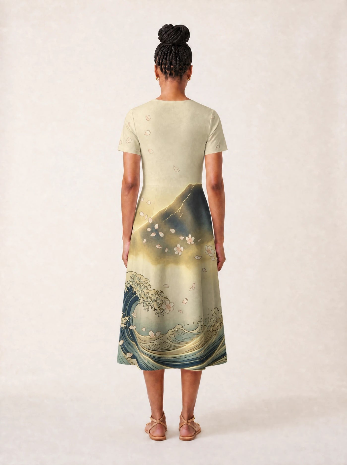 "Wimbi" V Neck Midi Dress Promo