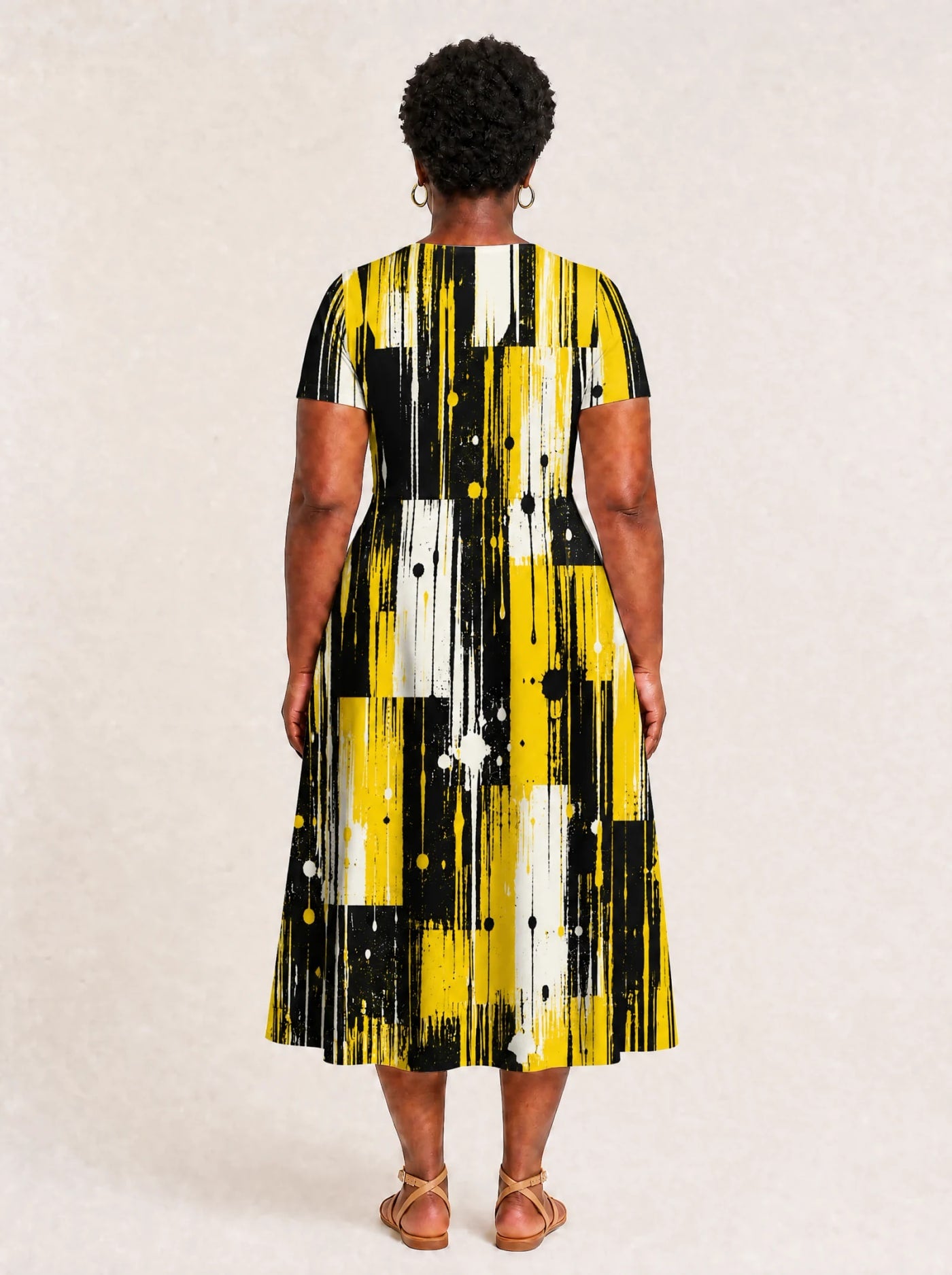 "Mvua" V Neck Midi Dress Promo