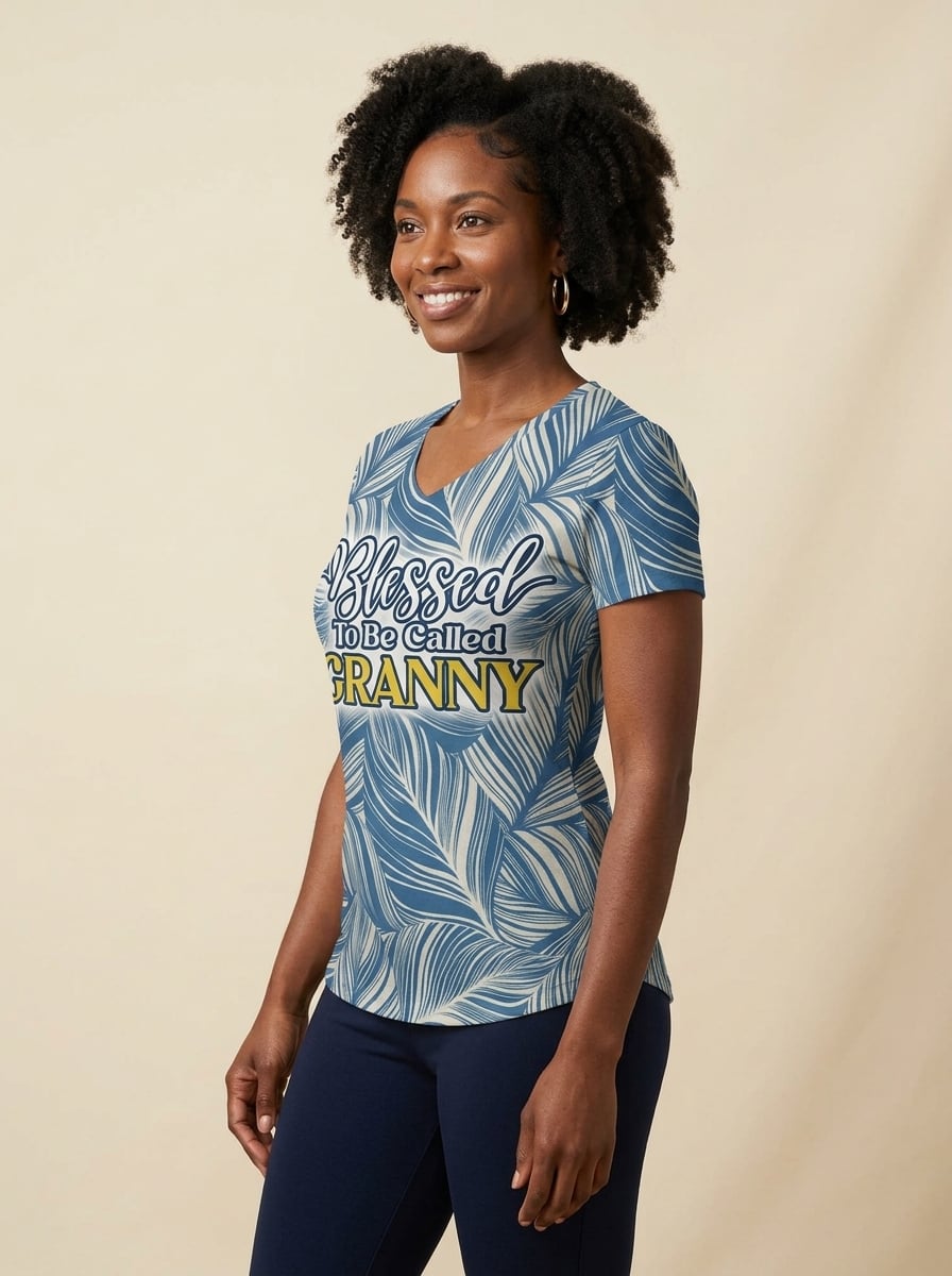 Blesssed Granny V-Neck T-Shirt