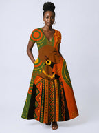 "Malkia" Short Sleeve Maxi Dress