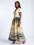 "Wimbi" Short Sleeve Maxi Dress
