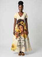 "Jua" Short Sleeve Maxi Dress
