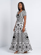 "Mwanga" Short Sleeve Maxi Dress
