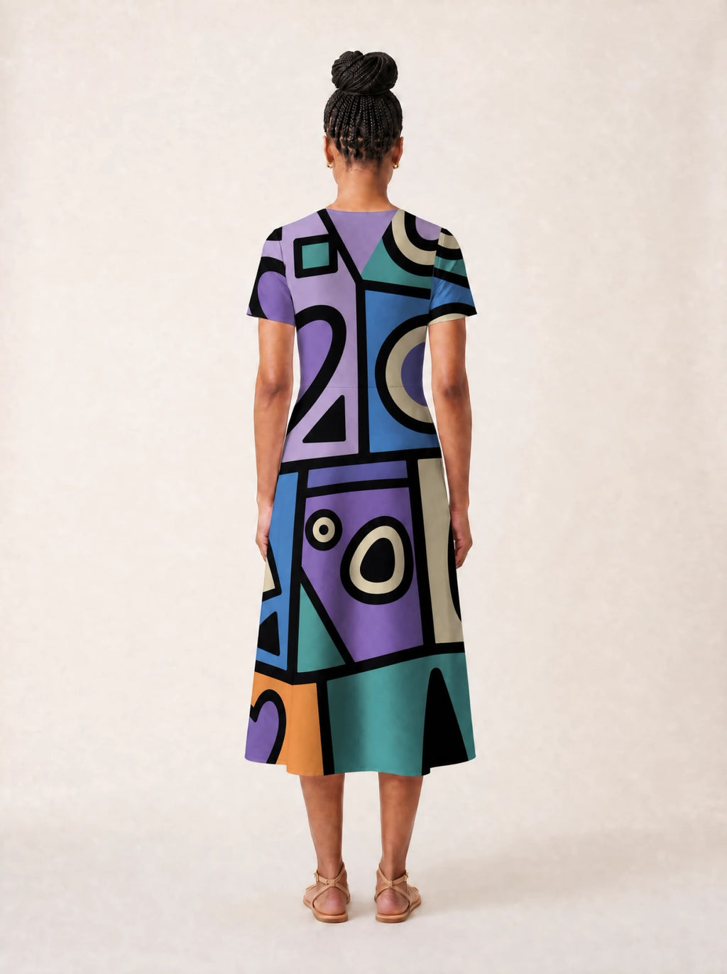 "Sanaa" V Neck Midi Dress Promo
