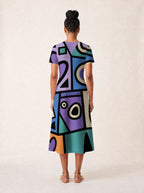 "Sanaa" V Neck Midi Dress Promo