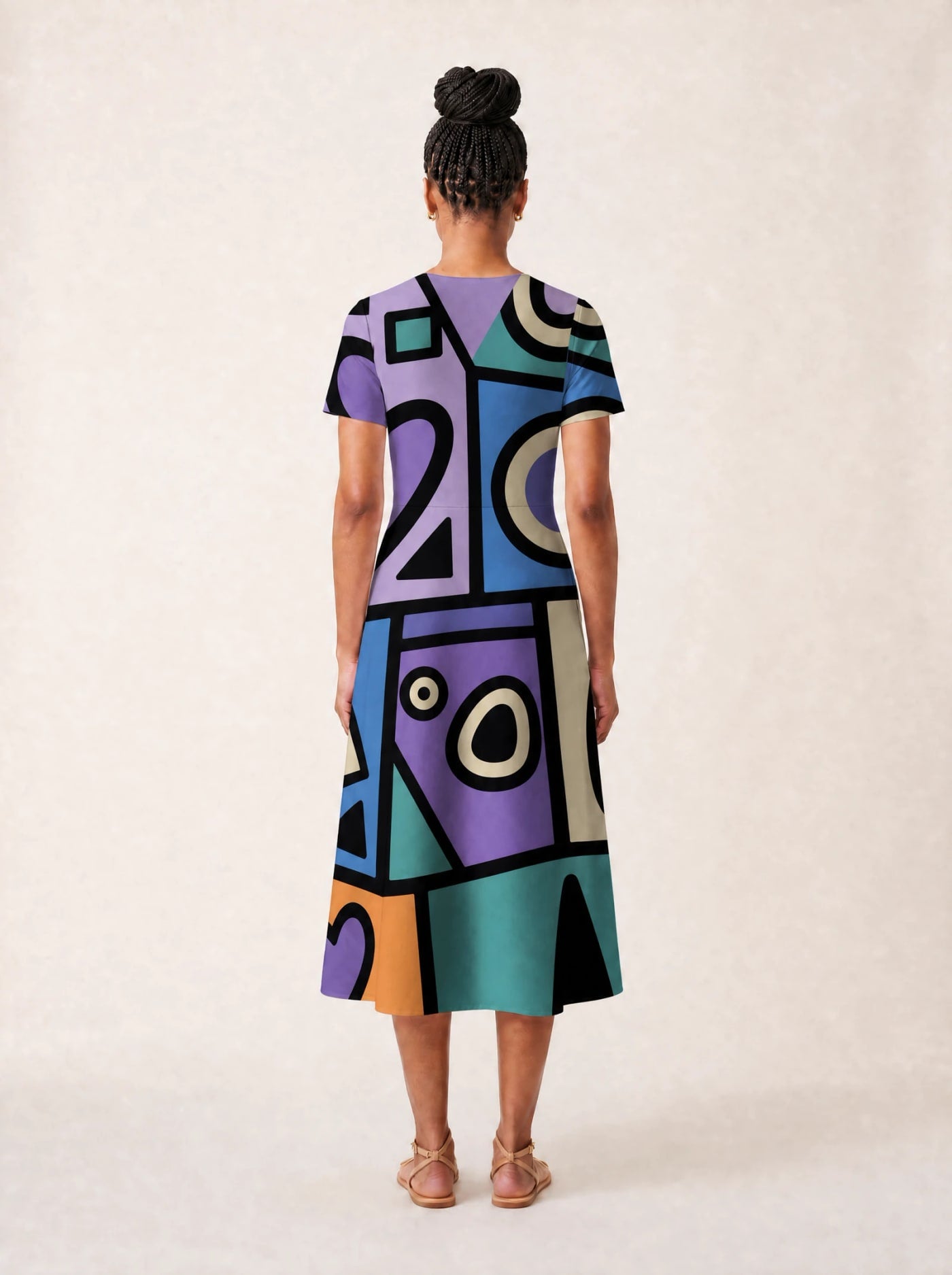 "Sanaa" V Neck Midi Dress Promo