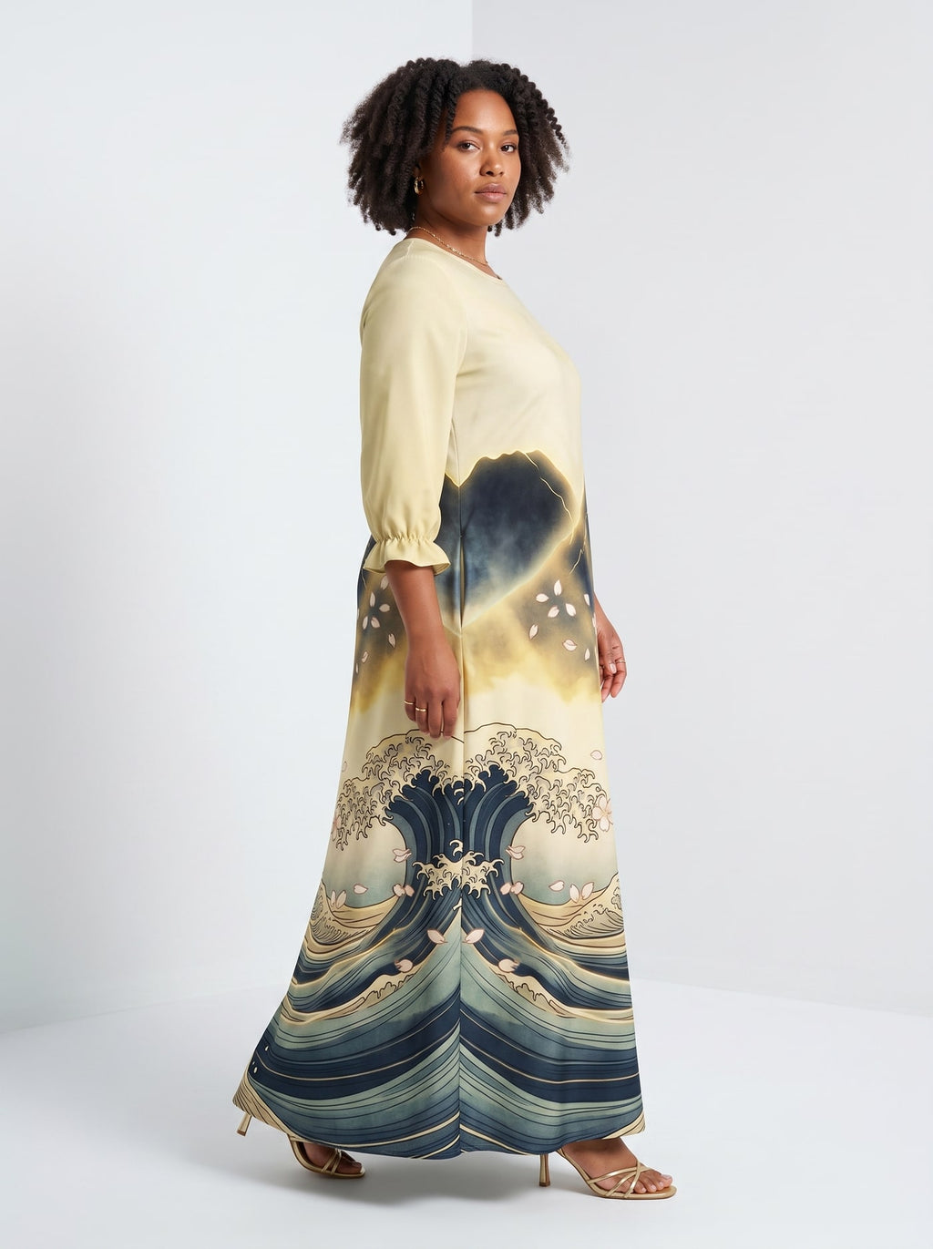 "Wimbi" Long Sleeve Maxi Dress