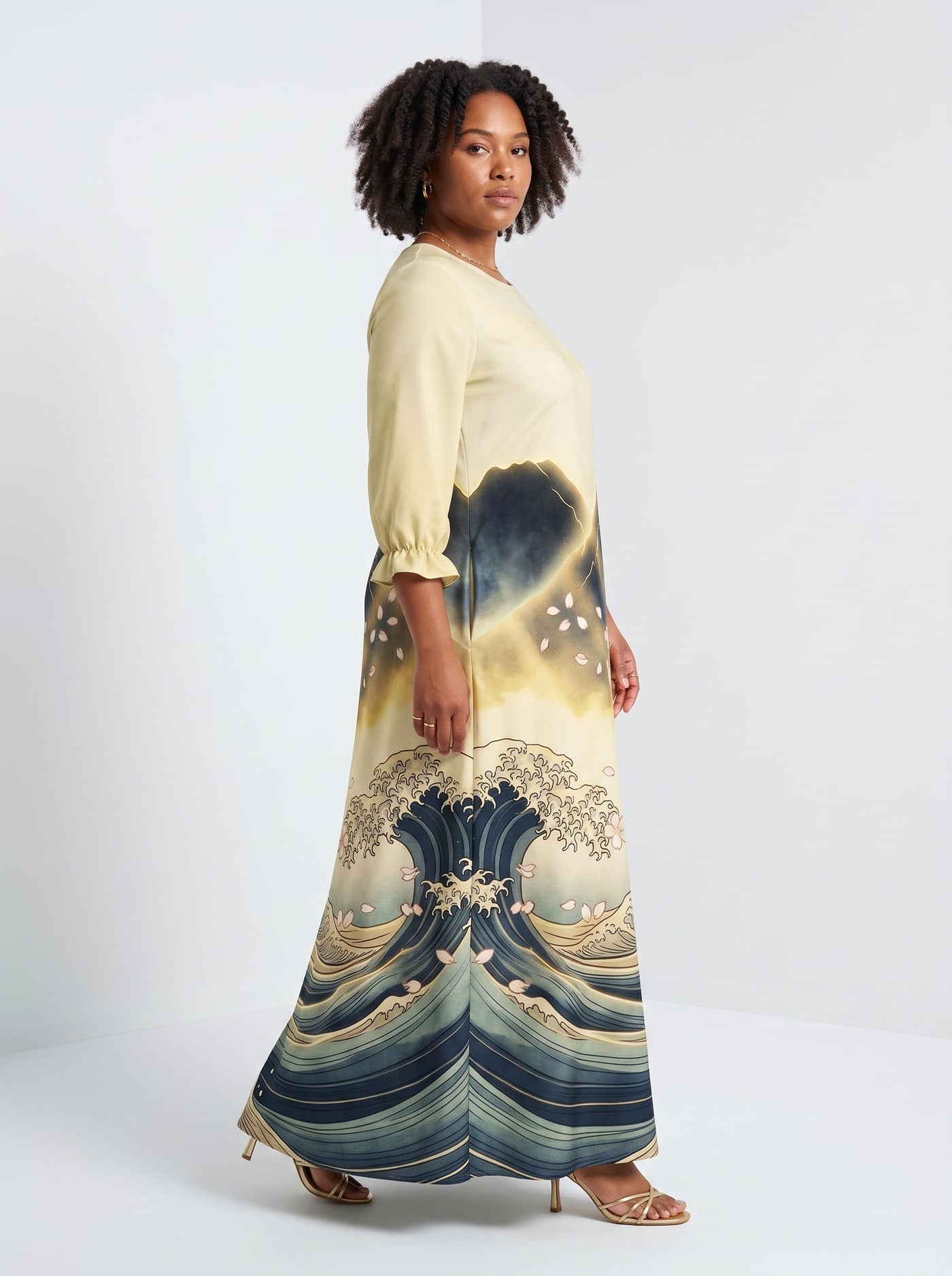 "Wimbi" Long Sleeve Maxi Dress