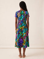 "Upinde" V Neck Midi Dress