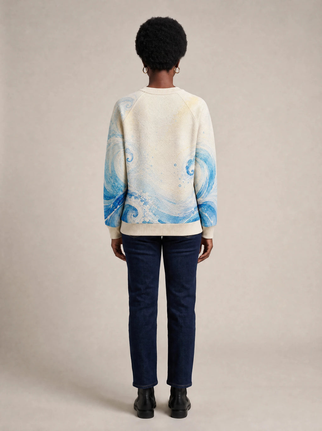 "Samaki" Sweatshirt — back view on model
