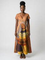 "Shujaa" Short Sleeve Maxi Dress