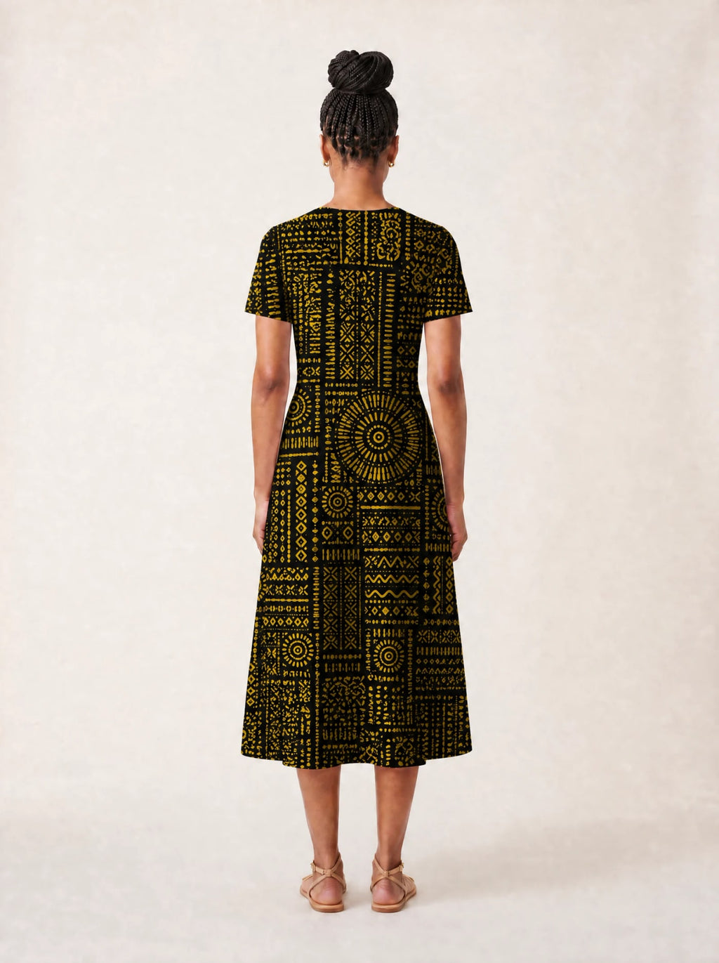 "Lamu" V Neck Midi Dress Promo