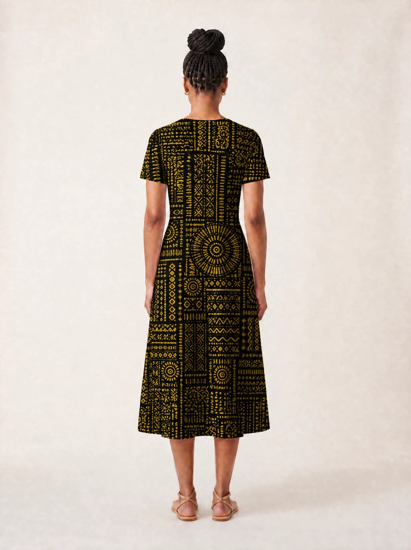 "Lamu" V Neck Midi Dress Promo