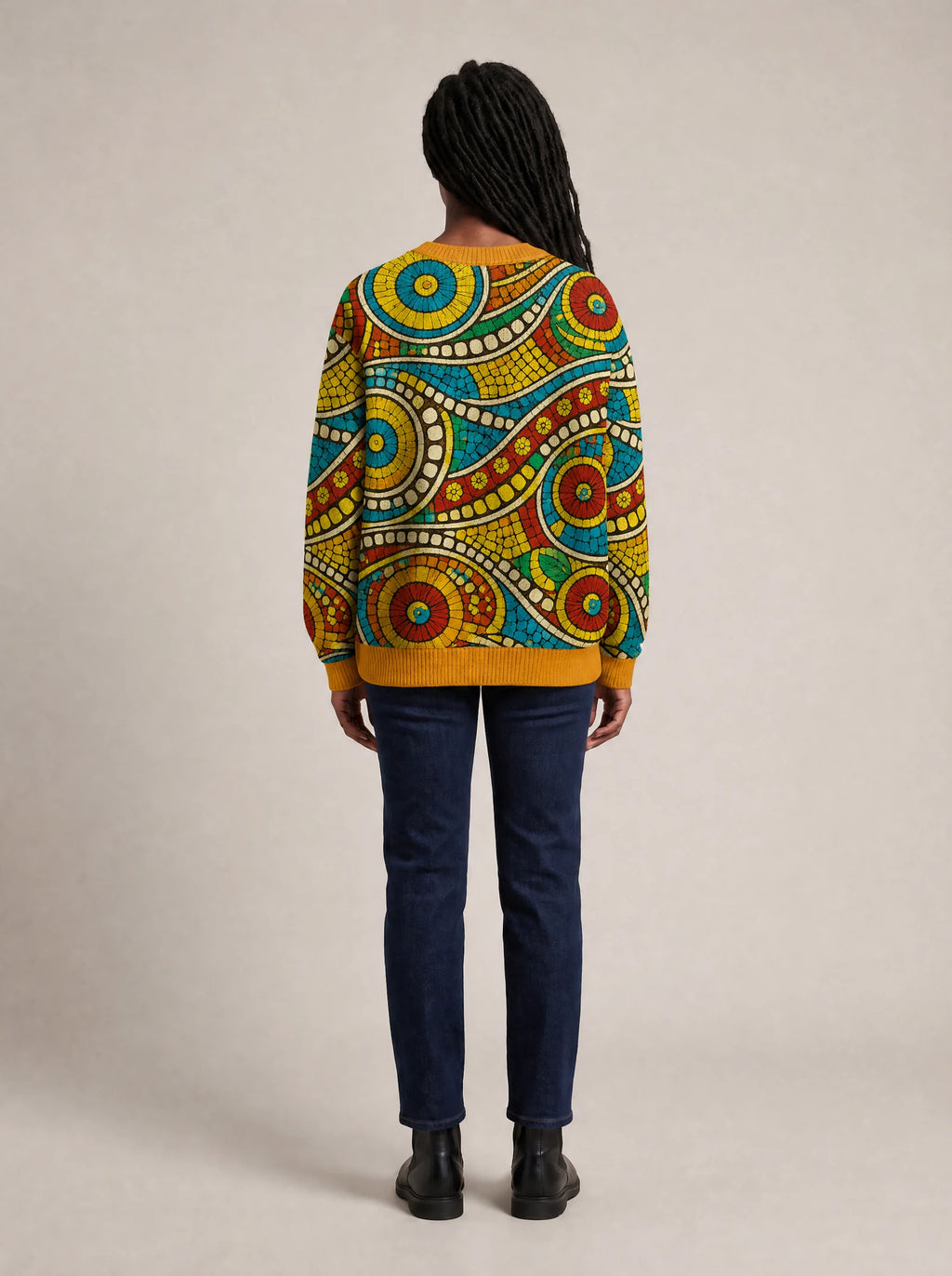 "Taji" Sweatshirt — back view on model