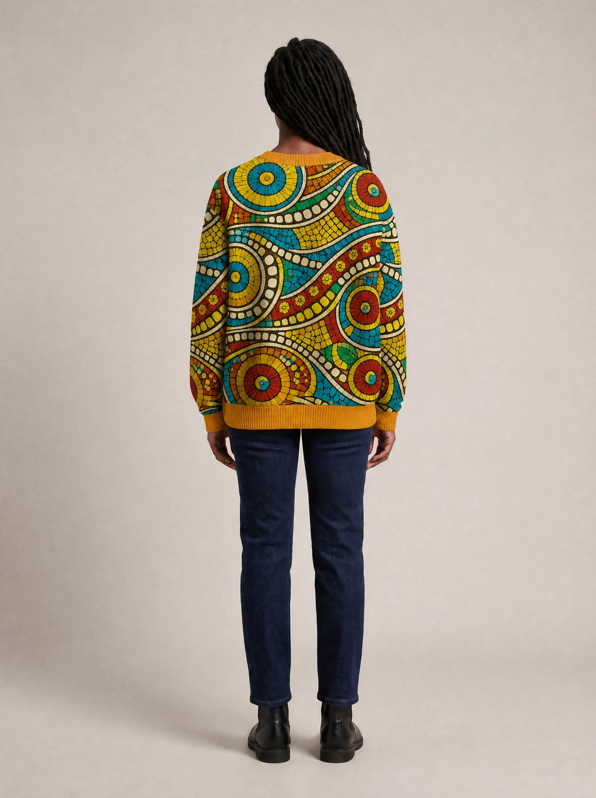 "Taji" Sweatshirt — back view on model