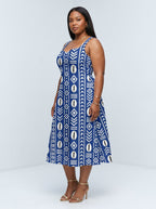 "Oshun" Royal Blue Corset Dress
