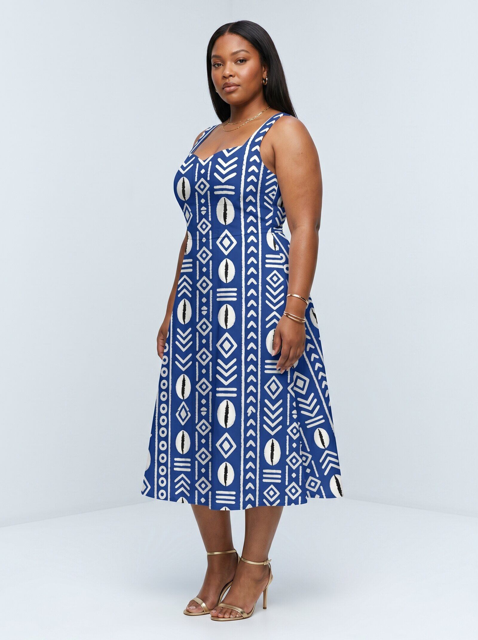 "Oshun" Royal Blue Corset Dress