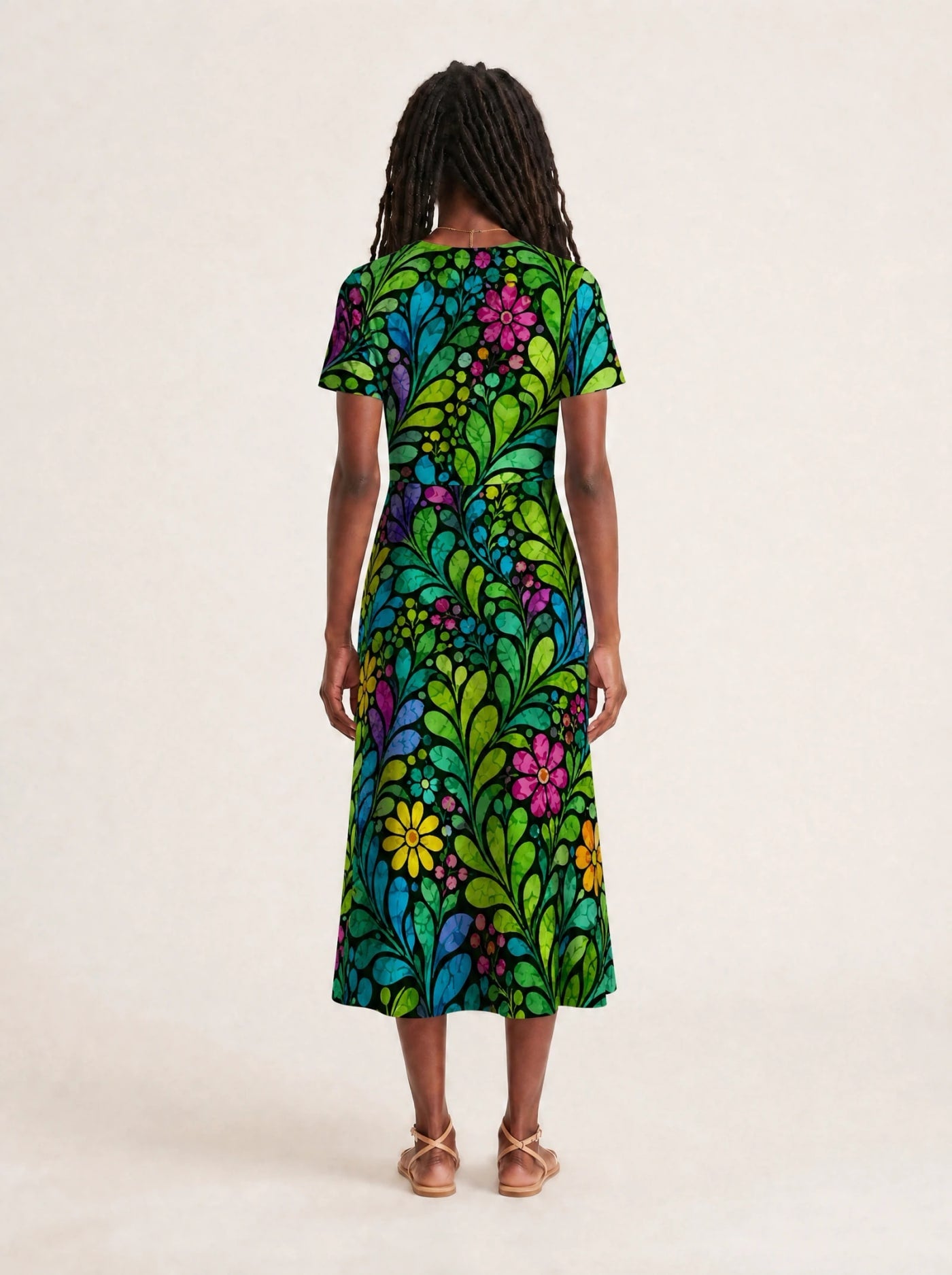"Zumaridi" V Neck Midi Dress Promo