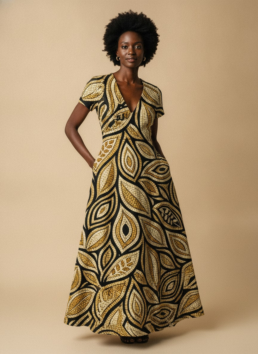 Ashanti Short Sleeve Maxi Dress