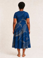 "Pwani" V Neck Midi Dress Promo