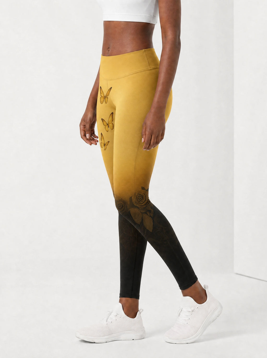 "Imani" Amber Leggings — side view on model