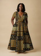 Sankofa Short Sleeve Maxi Dress