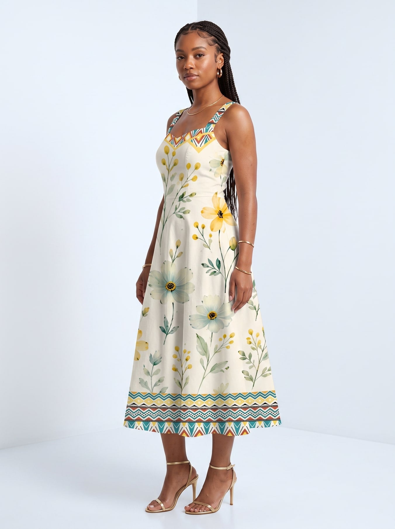 "Alizeti" Cotton Corset Dress