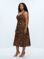 Afrocentric Pattern Corset Dress