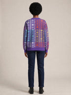 "Oshun Zamani" Cardigan — back view on model
