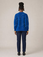 "Pwani" Cardigan — back view on model