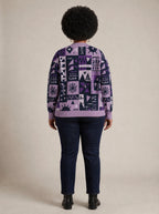 "Lavenda" Cardigan — back view on model