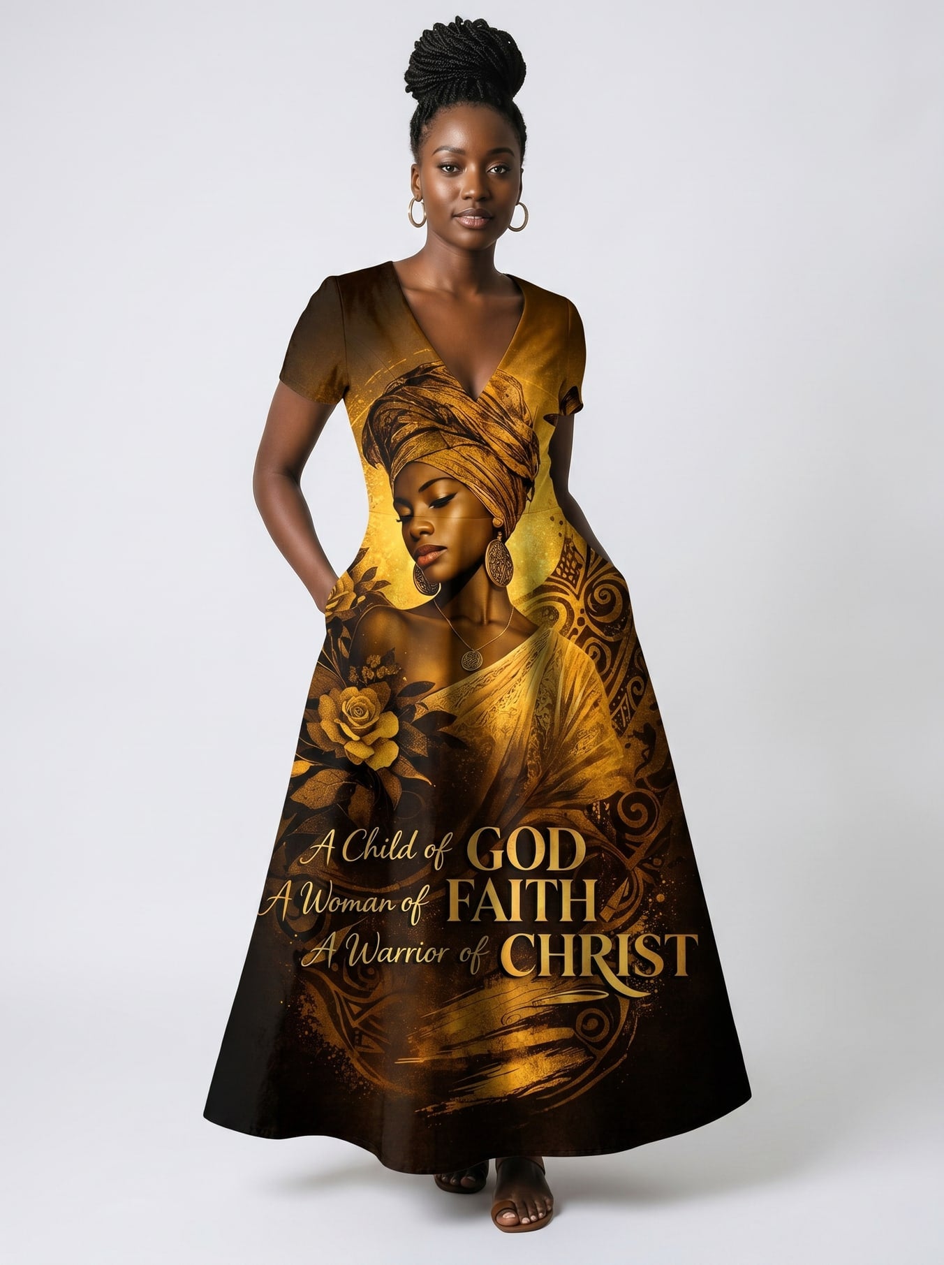"Zuri" Short Sleeve Maxi Dress