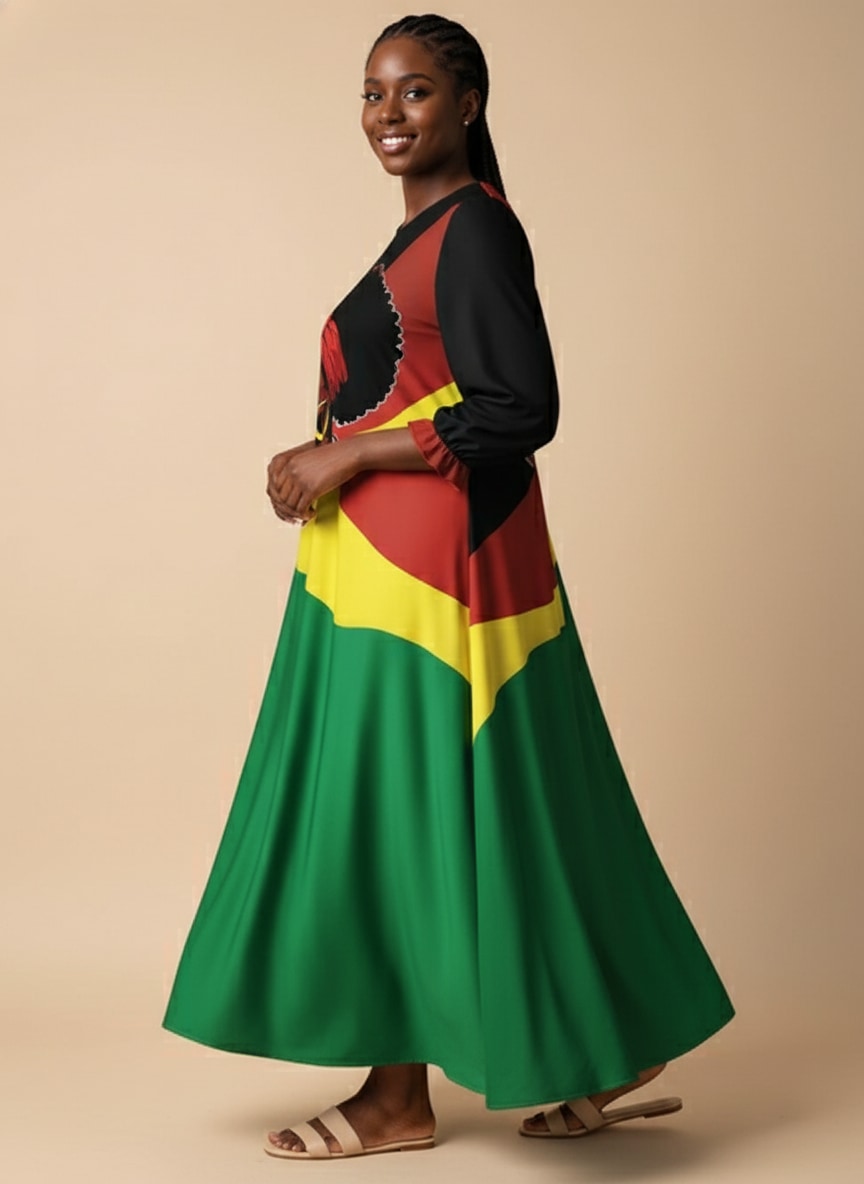 Black History Long Sleeve Maxi Dress