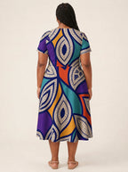 "Johari" V Neck Midi Dress