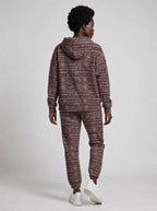 "Tabaka" Plum Gold Hoodie & Jogger Set — back view on model