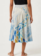 "Samaki" Twirl Skirt — cropped back view on model