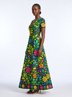 "Zumaridi" Short Sleeve Maxi Dress
