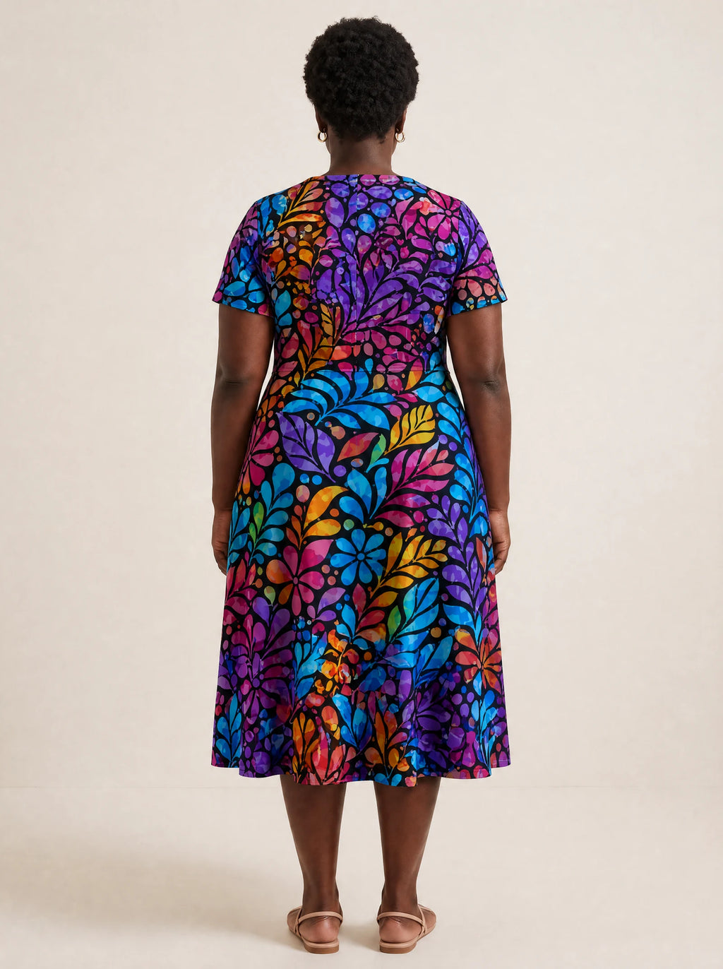 "Rangi" V Neck Midi Dress