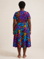 "Rangi" V Neck Midi Dress