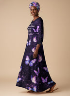 "Nyamekye" Long Sleeve Maxi Dress