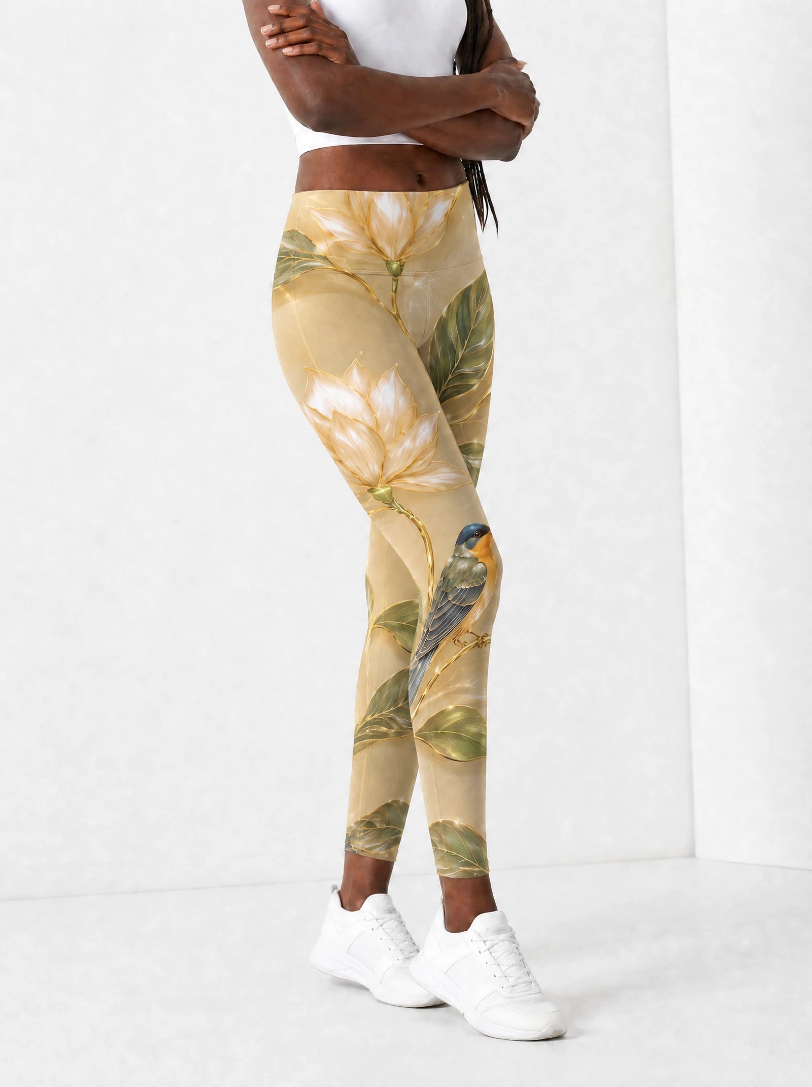 "Dhahabu" Leggings — side view on model