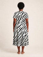 "Milia" V Neck Midi Dress
