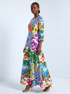 "Kisiwa" Long Sleeve Maxi Dress