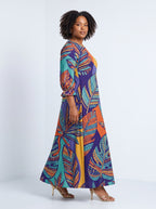 "Majani" Long Sleeve Maxi Dress