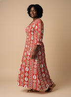 "Oshun Kijani" Long Sleeve Maxi Dress