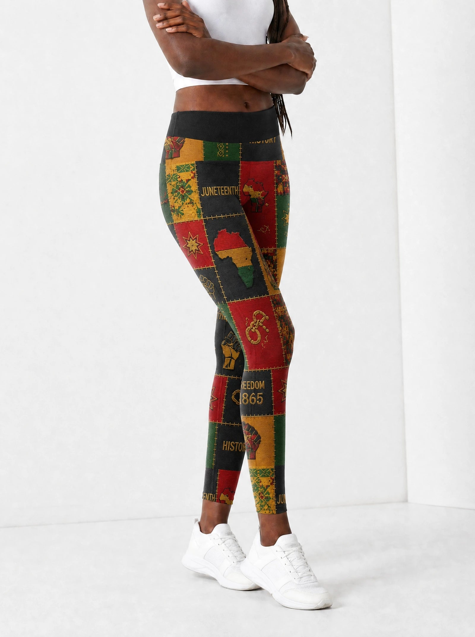 Kumbuka Leggings — side view on model