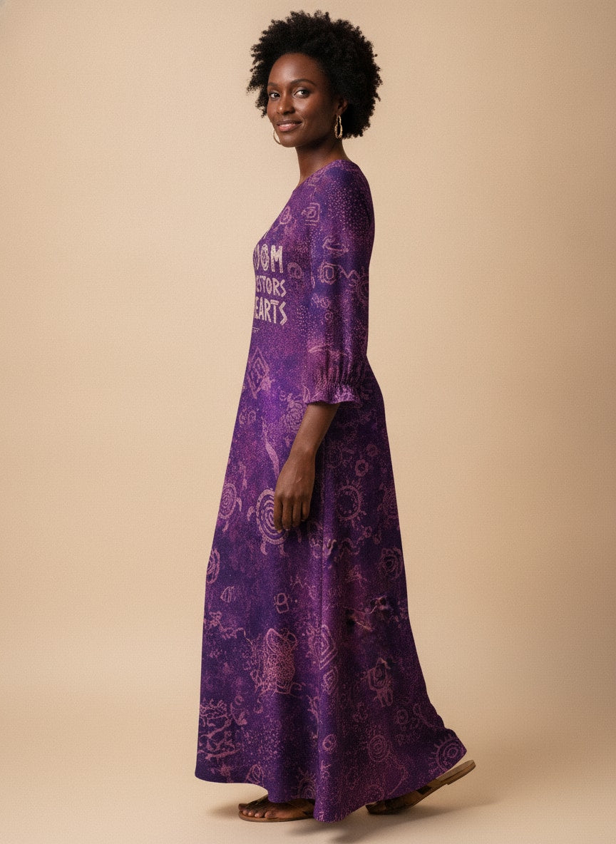 "Hekima" Long Sleeve Maxi Dress